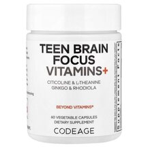Teen Brain Focus Vitamins+ Витамины CodeAge 60 капсул