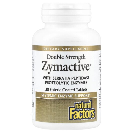 Основне фото товару Natural Factors, Double Strength Zymactive, Ферменти, 30 таблеток