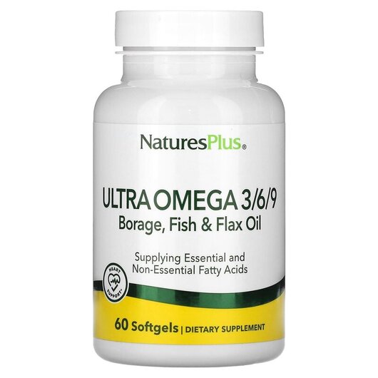 Основне фото товару Ultra Omega 3/6/9 Borage Fish & Flax Oil, Лляна олія, 60 капс