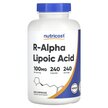 Фото товару Nutricost, R-Alpha Lipoic Acid 100 mg, Альфа-ліпоєва, 240 капсул