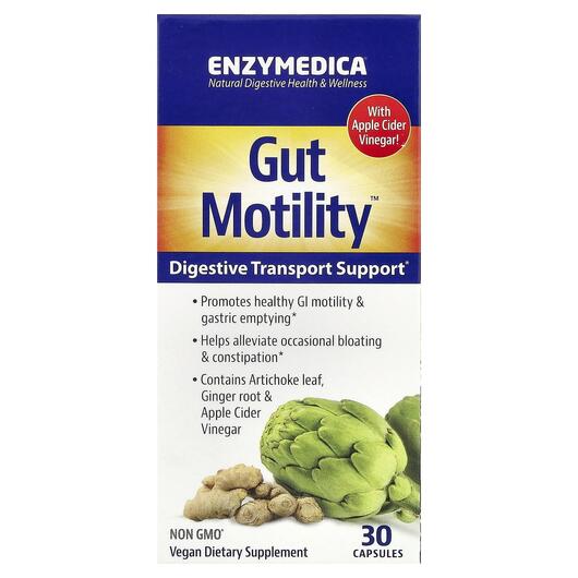 Основное фото товара Gut Motility Digestive Transport Support Основное фото товара Enzymedica, Поддержка кишечника, Gut Motility Digestive, 30 капсу