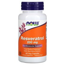 Natural Resveratrol 200 mg Ресвератрол 200 мг NOW Foods