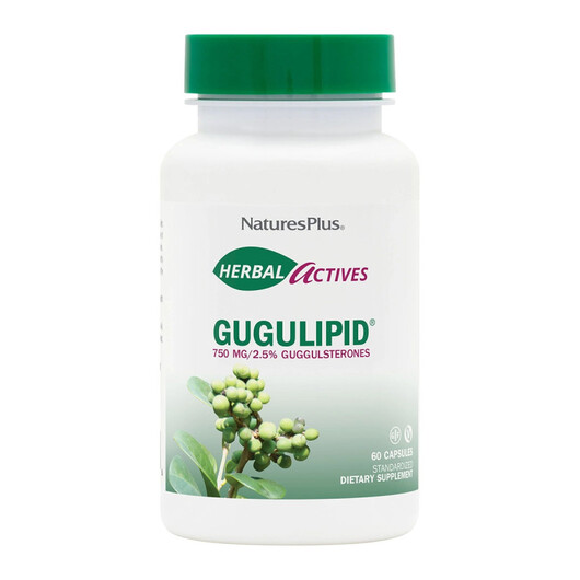Основное фото товара Herbal Actives Gugulipid Основное фото товара Natures Plus, Гуггул, Herbal Actives Gugulipid, 60 капсул