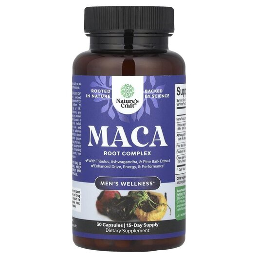 Основное фото товара Men's Wellness Maca Root Complex Основное фото товара Nature's Craft, Мака, Men's Wellness Maca Root Complex,