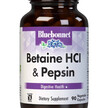 Фото товара Betaine HCI Plus Pepsin Фото товара Бетаин гидрохлорид, Betaine HCI Plus Pepsin, 90 капсул