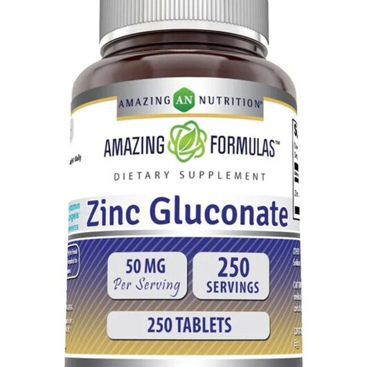 Основне фото товару Amazing Formulas Zinc Gluconate Основне фото товару Amazing Formulas Zinc Gluconate, Глюконат цинку, 250 таблеток