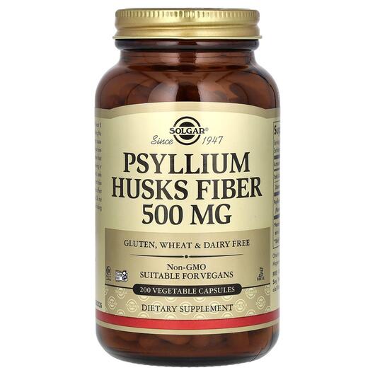 Основное фото товара Psyllium Husks Fiber 500 mg Основное фото товара Solgar, Псиллиум 500 мг, Psyllium Husks Fiber 500 mg, 200 капсул