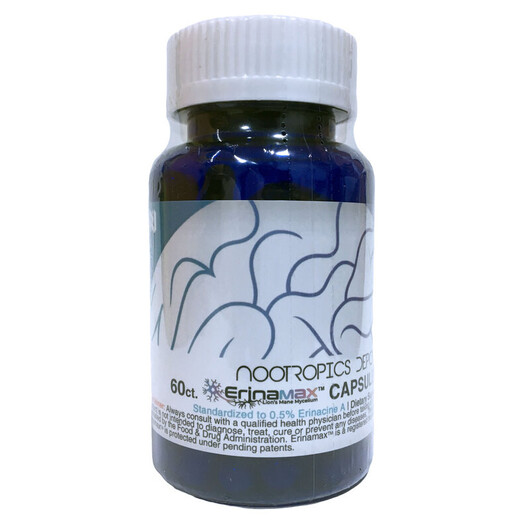 Основне фото товару Erinamax Capsules Основне фото товару Nootropics Depot, Erinamax Capsules, Гриби Левова Грива, 60 капсу