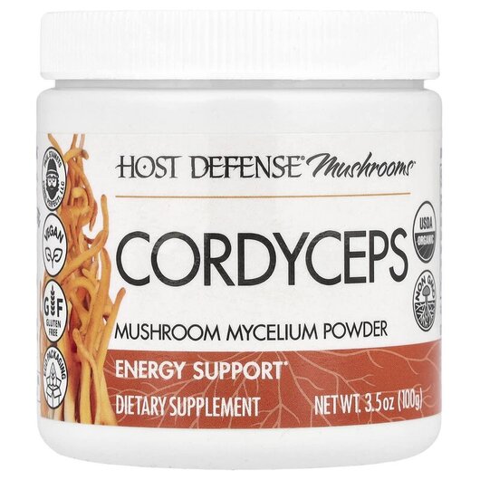 Основное фото товара Host Defense Mushrooms, Грибы Кордицепс, Cordyceps, 100 г