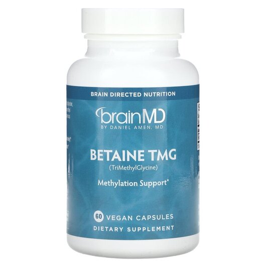 Основне фото товару Betaine TMG Основне фото товару BrainMD, Betaine TMG, Триметилгліцин, 60 капсул