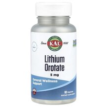 Lithium Orotate 5 mg Лития Оротат 5 мг KAL 60 капсул