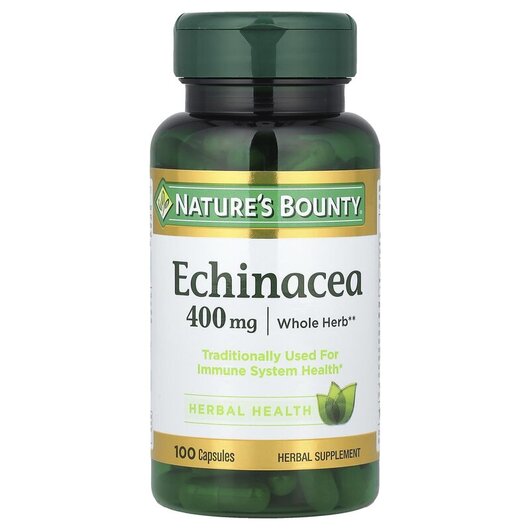 Основное фото товара Nature's Bounty, Эхинацея 400 мг, Echinacea 400 mg, 100 капс