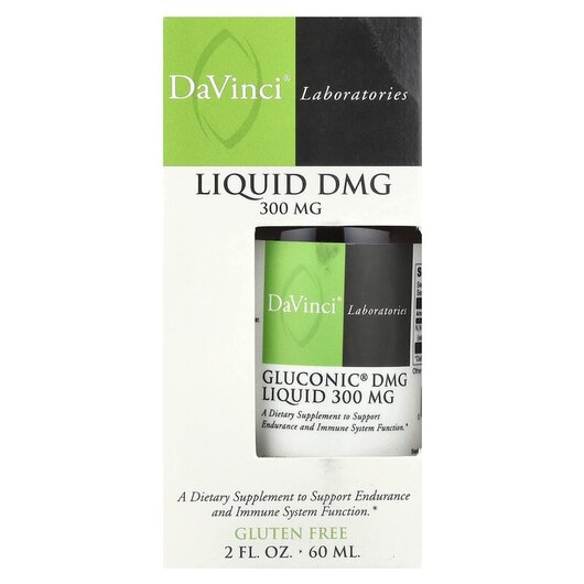 Основное фото товара Gluconic Liquid DMG 300 mg Основное фото товара DaVinci Laboratories, Диметилглицин 300 мг, Liquid DMG 300 mg, 60