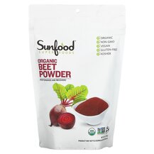 Organic Beet Powder Красная свекла Sunfood 227 г