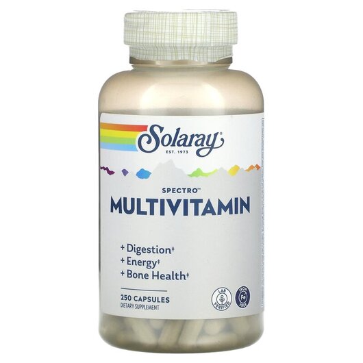 Основне фото товару Spectro Multivitamin Iron Free Основне фото товару Solaray, Spectro Multivitamin Iron Free, Залізо, 250 капсул