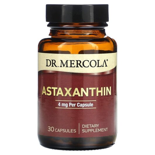 Основное фото товара Dr. Mercola, Астаксантин, Astaxanthin 4 mg, 30 капсул