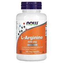L-Arginine 500 mg L-Аргинин 500 мг NOW Foods 100 капсул