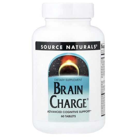 Основное фото товара Source Naturals, Поддержка памяти, Brain Charge, 60 Tabлets