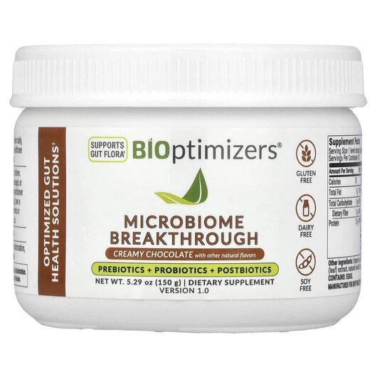 Основне фото товару Microbiome Breakthrough Prebiotics + Probiotics, Підтримка кишків