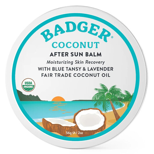 Основне фото товару Organic Coconut After Sun Balm Основне фото товару Badger, Organic Coconut After Sun Balm, Органічний бальзам, 2 oz