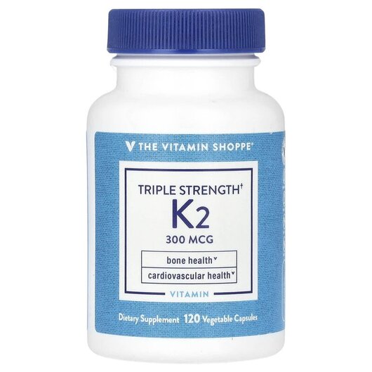 Основное фото товара Витамин K2, Vitamin K2 Triple Strength 300 mcg, 120 капсул