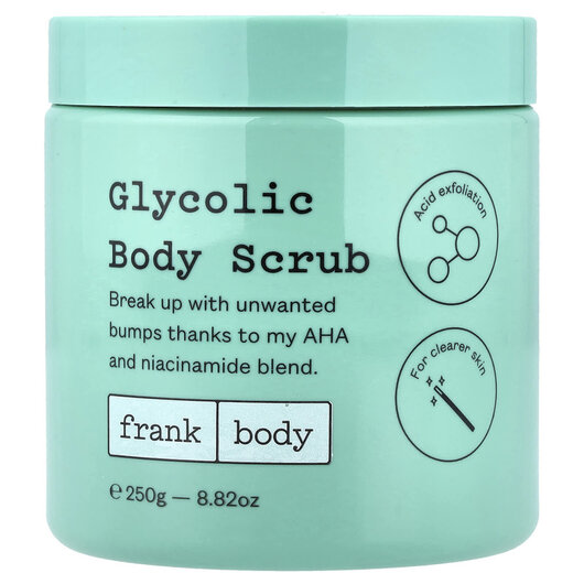 Основне фото товару Glycolic Body Scrub Основне фото товару frank body, Glycolic Body Scrub, Скраб, 250 г