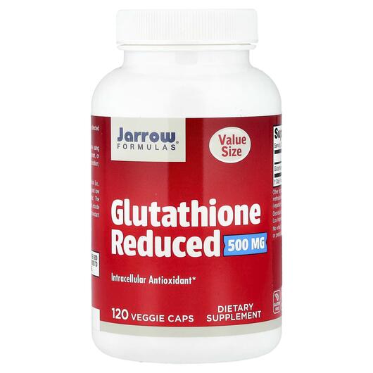 Основное фото товара Glutathione Reduced 500 mg Основное фото товара Jarrow Formulas, Глутатион 500 мг, Glutathione 500 mg, 120 капсул