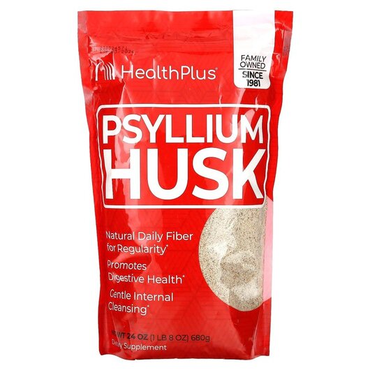 Основне фото товару Health Plus, Psyllium Husk, Псиліум, 680 г