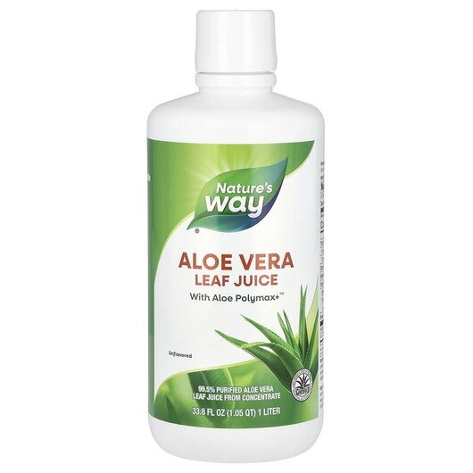 Основне фото товару Aloe Vera Leaf Juice Основне фото товару Nature's Way, Aloe Vera Leaf Juice, Сік листя Алое Віра, 1 л