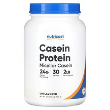 Протеїн Casein Protein Unflavored Nutricost 907 г Протеїн Casein Protein Unflavored Nutricost 907 г