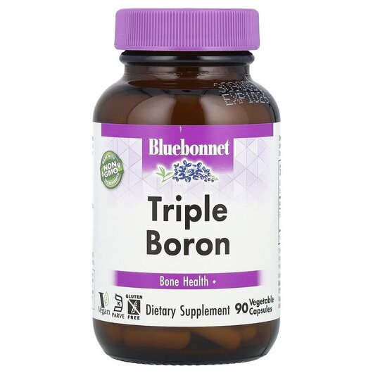 Основне фото товару Bluebonnet Nutrition, Triple Boron, Бор, 90 капсул