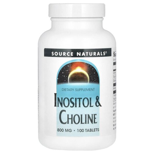 Основне фото товару Inositol Choline, Інозітол і Холін 800 мг, 100 таблеток