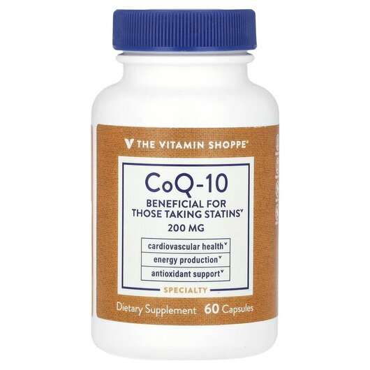 Основное фото товара CoQ-10 200 mg Основное фото товара TheVitaminShoppe, Коэнзим CoQ10, CoQ-10 200 mg, 60 капсул