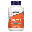 Фото товару Taurine Nervous System Health 500 mg Фото товару NOW Foods, Taurine 500 mg, Таурин, 100 капсул