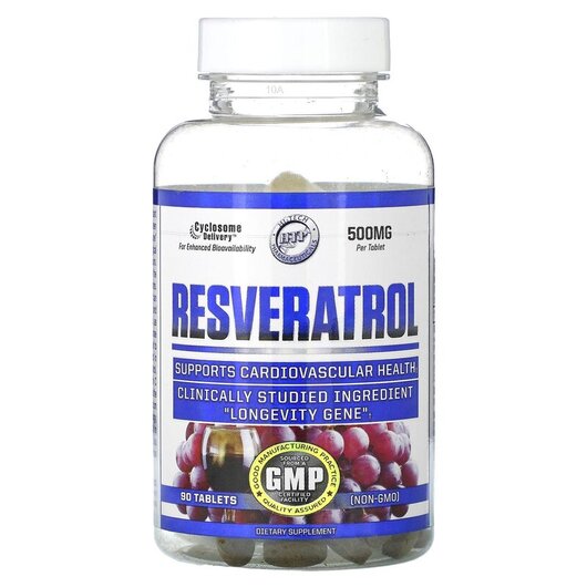 Основне фото товару Hi Tech Pharmaceuticals, Resveratrol 500 mg, Ресвератрол, 90 табл