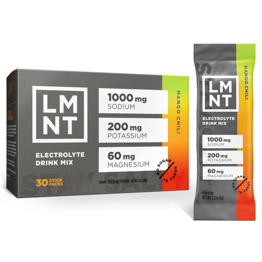 Основное фото товара Электролиты, LMNT Zero Sugar Electrolytes Mango Chili Salt, 30 шт