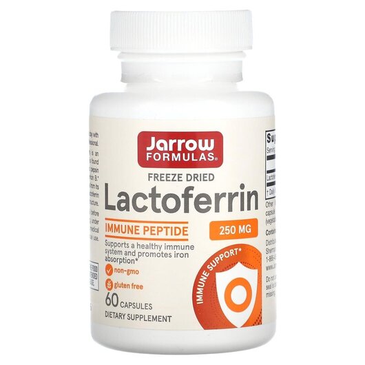 Основное фото товара Jarrow Formulas, Лактоферрин, Lactoferrin, 60 капсул