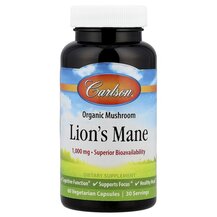 Гриби Левова Грива Lion's Mane Carlson 60 капсул Гриби Левова Грива Lion's Mane Carlson 60 капсул