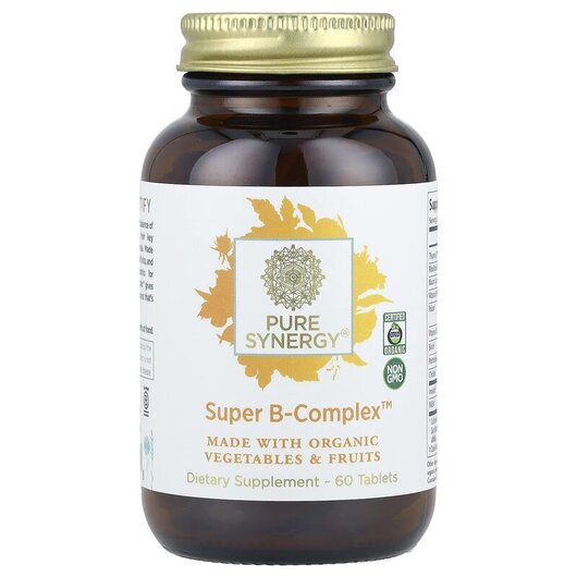 Основне фото товару Organic Super B-Complex Основне фото товару Pure Synergy, Organic Super B-Complex, B-комплекс, 60 капсул