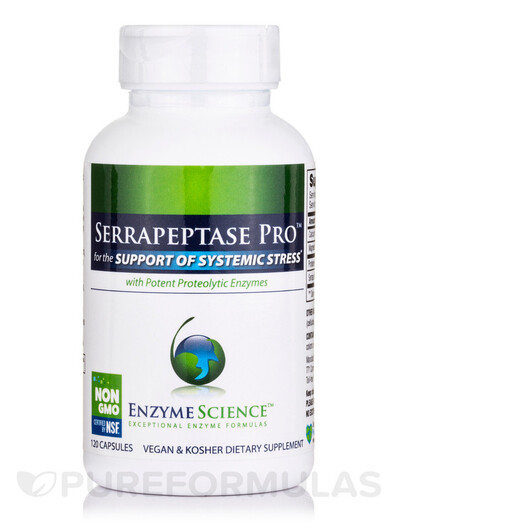 Основное фото товара Enzyme Science, Серрапептаза, Serrapeptase Pro, 120 капсул