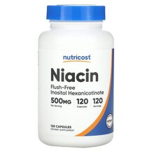 Niacin Flush-Free 500 mg Витамин B3 Ніацин Nutricost