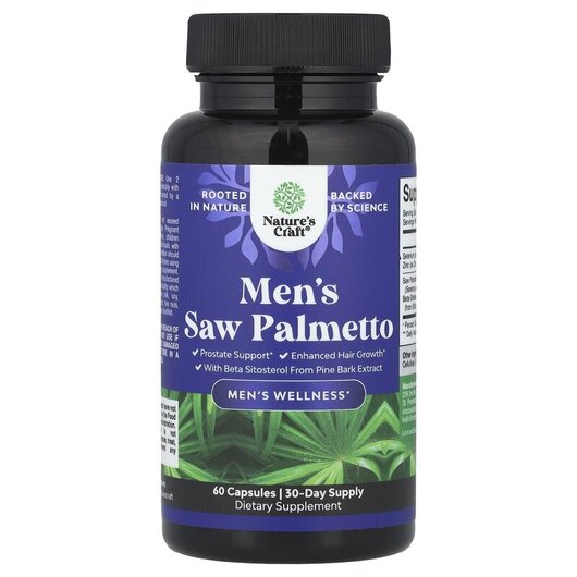 Основное фото товара Nature's Craft, Со Пальметто, Men's Saw Palmetto, 60 ка