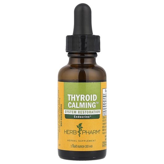Основное фото товара Herb Pharm, Поддержка щитовидной железы, Thyroid Calming, 30 мл