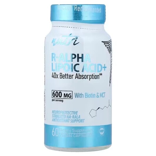 Основное фото товара R-Alpha Lipoic Acid+ With Biotin & MCT, Альфа-липоевая кислот