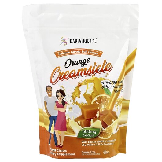 Основное фото товара Calcium Citrate Soft Chews Orange Creamsicle Основное фото товара Кальций, Calcium Citrate Soft Chews Orange Creamsicle, 90 таблето