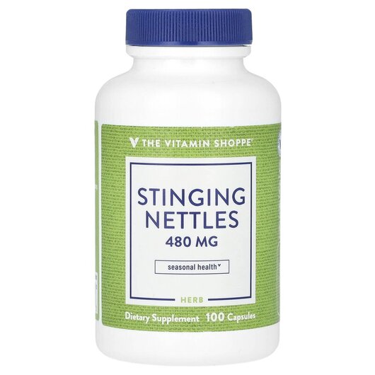 Основне фото товару Stinging Nettles 480 mg Основне фото товару TheVitaminShoppe, Stinging Nettles 480 mg, Кропива, 100 капсул