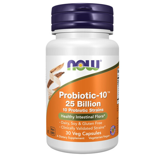 Основне фото товару Probiotic-10 Основне фото товару NOW, Probiotic-10, Пробіотики, 30 капсул
