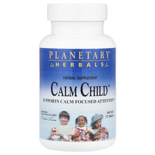 Основное фото товара Calm Child Основное фото товара Planetary Herbals, Поддержка стресса, Calm Child, 72 таблеток