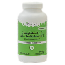 L-Аргінін L-Arginine HCl & L-Ornithine HCl Vitacost