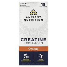 Creatine + Collagen Orange Креатин Ancient Nutrition 15 шт